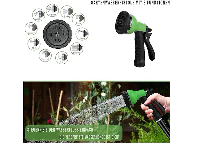 Tuinslang 15m groen - afbeelding 2 van  4