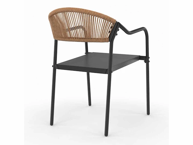 Tuinstoelen - riet en textileen (x8) - afbeelding 2 van  10