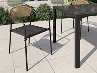 Tuinstoelen - riet en textileen (x8) - afbeelding 1 van  10