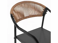 Tuinstoelen - riet en textileen (x8) - afbeelding 5 van  10