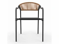 Tuinstoelen - riet en textileen (x8) - afbeelding 6 van  10