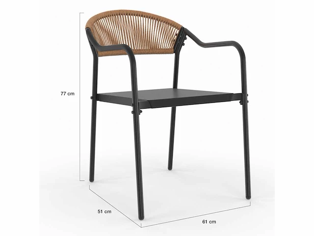 Tuinstoelen - riet en textileen (x8) - afbeelding 7 van  10