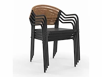 Tuinstoelen - riet en textileen (x8) - afbeelding 8 van  10