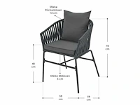 Tuinstoelen met touwbinding – (x4) - afbeelding 6 van  16