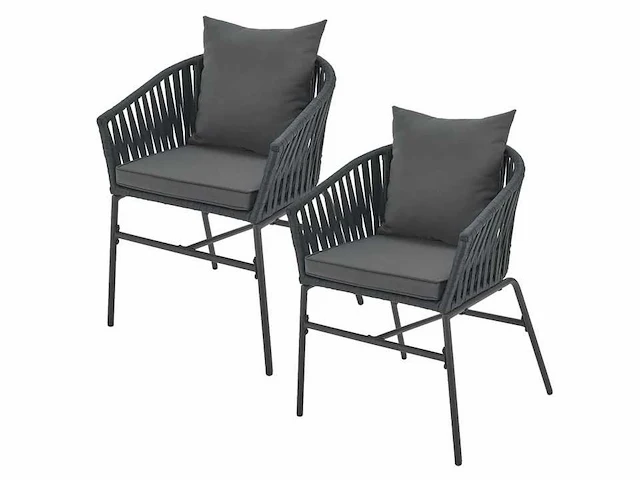 Tuinstoelen met touwbinding – (x4) - afbeelding 7 van  16