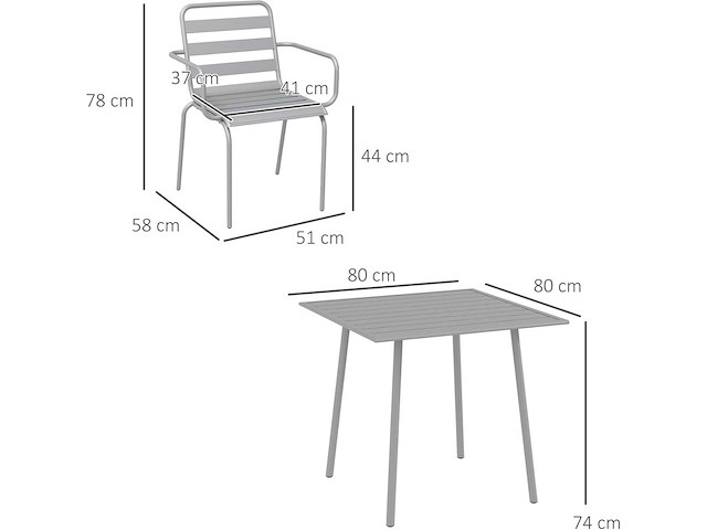 Tuinstoelen (x4) - afbeelding 2 van  5