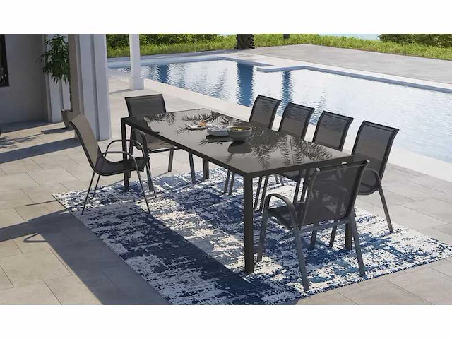 Tuintafel - gehard glas 240cm - afbeelding 2 van  8