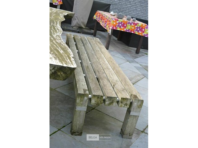 Tuintafel 320 cm met bank - afbeelding 2 van  4