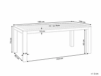 Tuintafel in donker eucalyptushout 180 x 100 cm - afbeelding 5 van  5