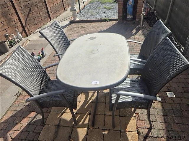 Tuintafel met 4 stoelen 70x80x135cm - afbeelding 1 van  3