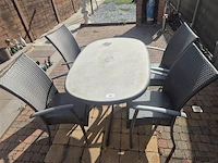 Tuintafel met 4 stoelen 70x80x135cm - afbeelding 1 van  3