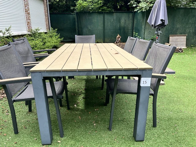 Tuintafel met 8 stoelen - afbeelding 2 van  6