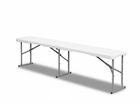 Tuintafel met bank wit - afbeelding 3 van  6