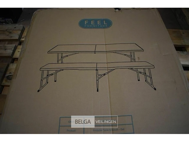 Tuintafel met bank wit - afbeelding 6 van  6