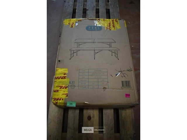 Tuintafel met bank wit - afbeelding 2 van  6