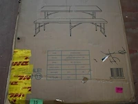 Tuintafel met bank wit - afbeelding 2 van  6