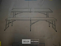 Tuintafel met bank wit - afbeelding 4 van  6