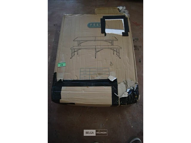 Tuintafel met bank wit - afbeelding 4 van  5