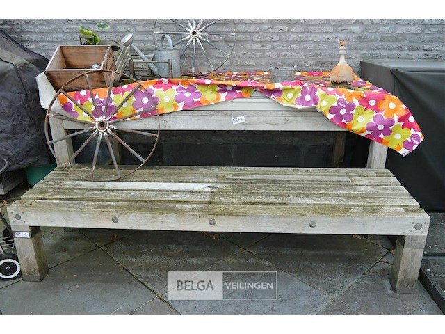 Tuintafel met bank - afbeelding 1 van  4