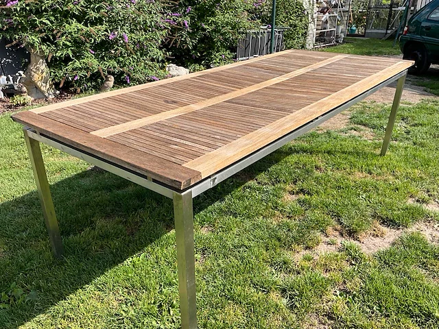 Tuintafel met inox onderstel - afbeelding 1 van  4