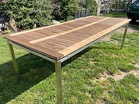 Tuintafel met inox onderstel - afbeelding 1 van  4