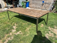 Tuintafel met inox onderstel - afbeelding 2 van  4