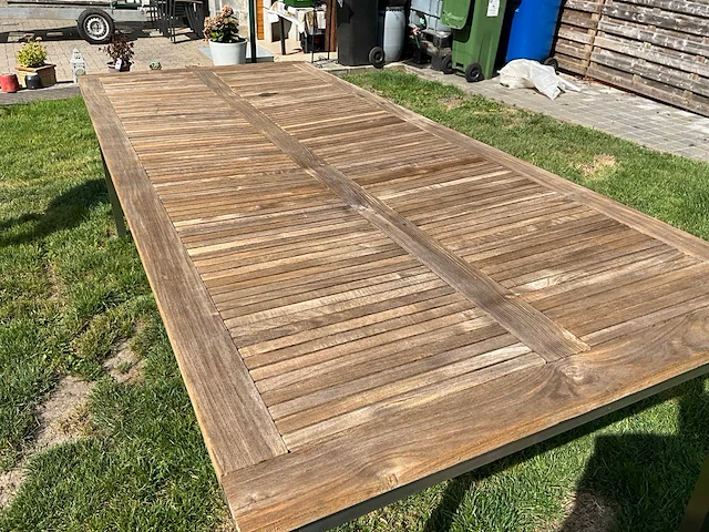 Tuintafel met inox onderstel - afbeelding 3 van  4