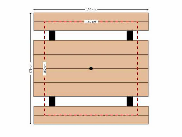 Tuintafel picknicktafel (2x) - afbeelding 2 van  2