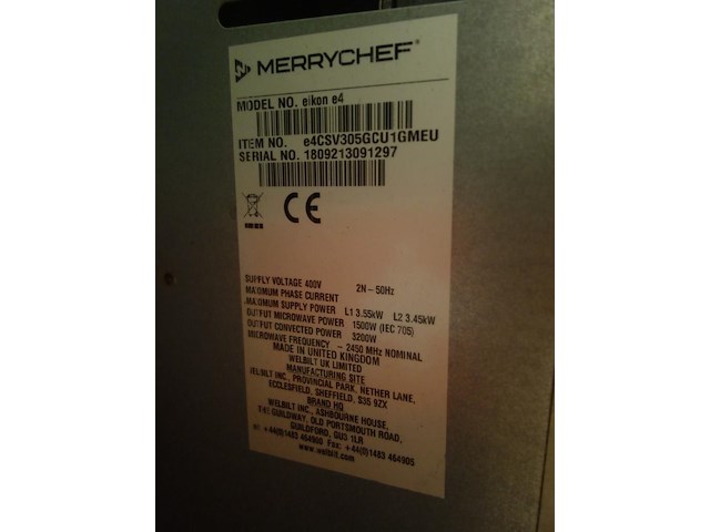 Turbo-oven merrychef - afbeelding 7 van  7