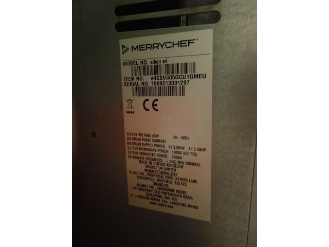 Turbo-oven merrychef - afbeelding 7 van  7