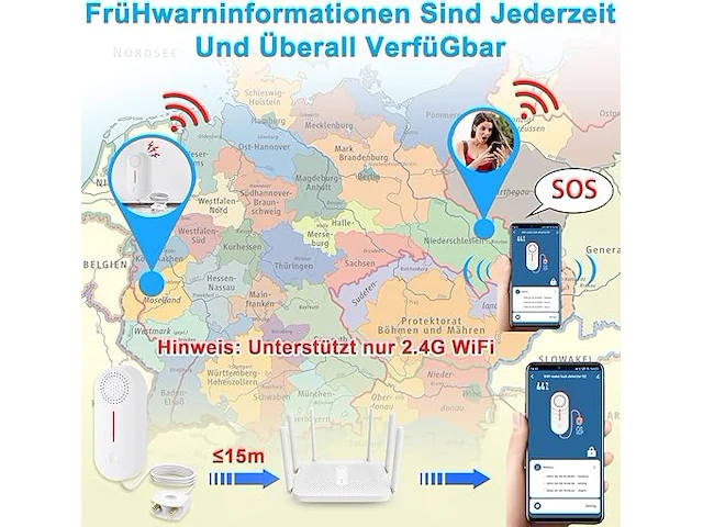 Tuya slim wateralarm met wifi-herinnering - afbeelding 4 van  4