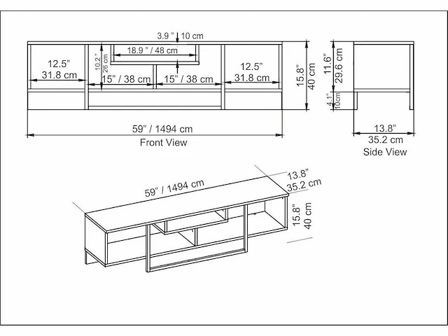 Tv-meubel - 150 cm - afbeelding 4 van  8