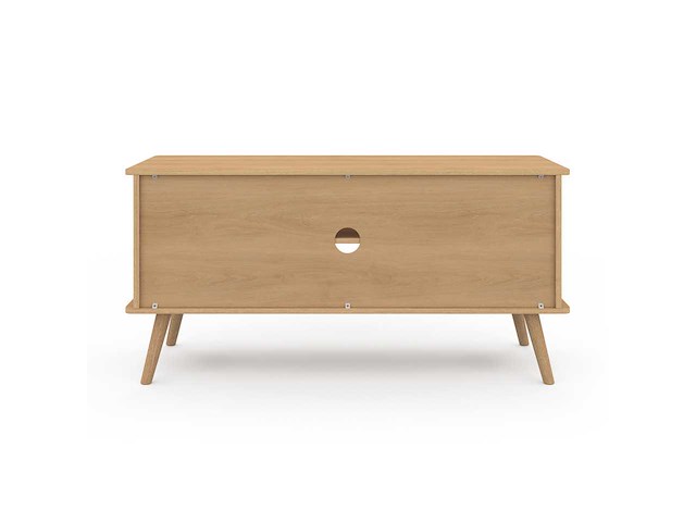 Tv-meubel - lattenbodem 2 deuren + planken l110cm - afbeelding 6 van  7