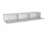 Tv-meubel met 3 deuren - wit marmereffect - afbeelding 6 van  7