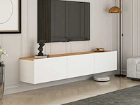 Tv-standaard - wit en grenen - afbeelding 1 van  7