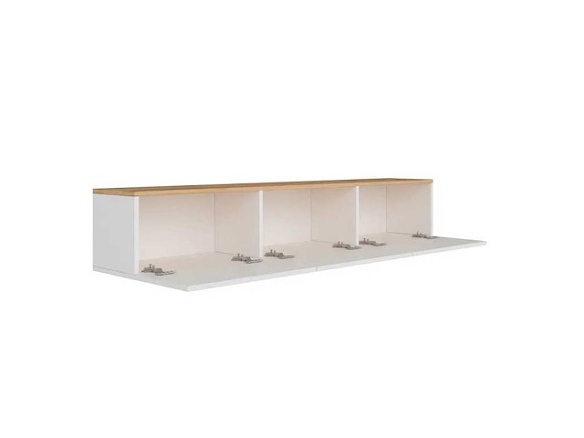 Tv-standaard - wit en grenen - afbeelding 3 van  7