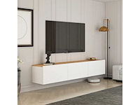 Tv-standaard - wit en grenen - afbeelding 5 van  7