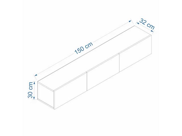Tv-standaard - wit en grenen - afbeelding 6 van  7