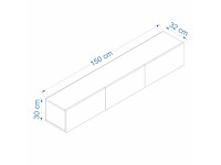 Tv-standaard - wit en grenen - afbeelding 6 van  7