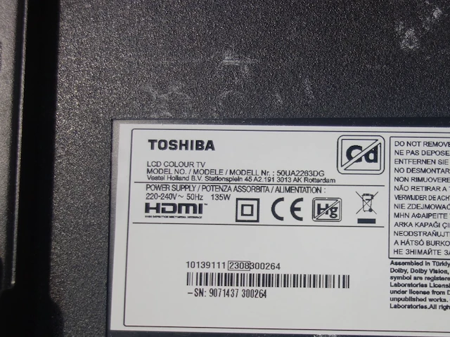 Tv toshiba 50 inch - afbeelding 4 van  4