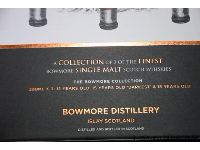 Twee 3-delige whisky sets bowmore 40% - afbeelding 2 van  2