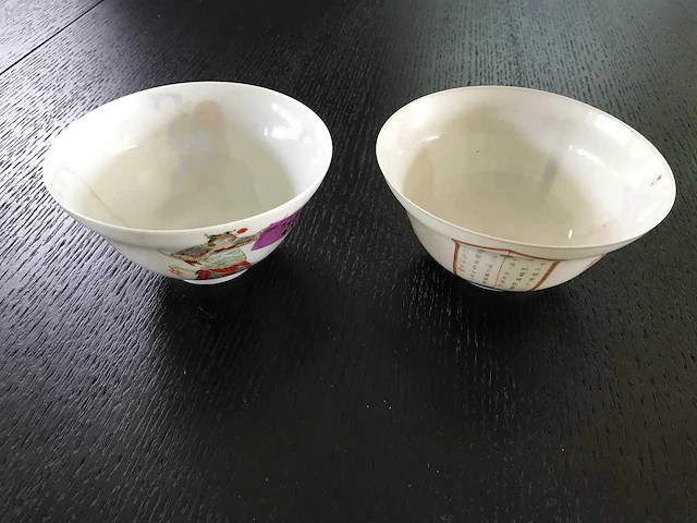 Twee chinese wu shuang pu kommen. chinees porselein - afbeelding 28 van  30
