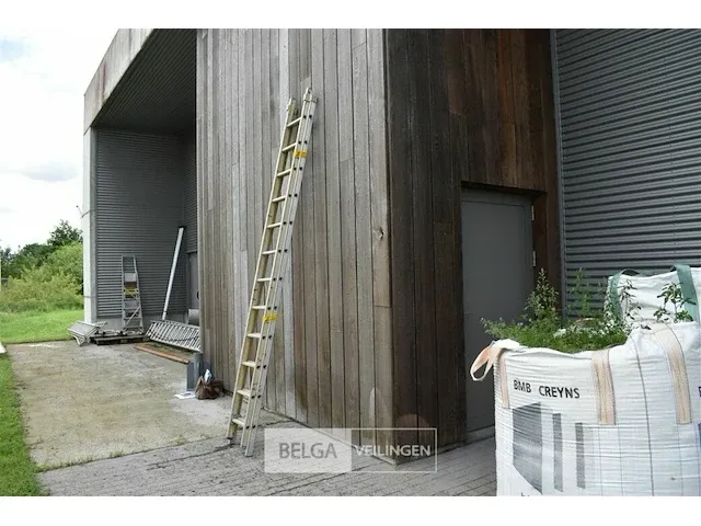 Twee delige alu ladder 2x12 sporten - afbeelding 3 van  4