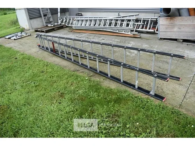 Twee delige alu ladder 2x14 sporten - afbeelding 2 van  4