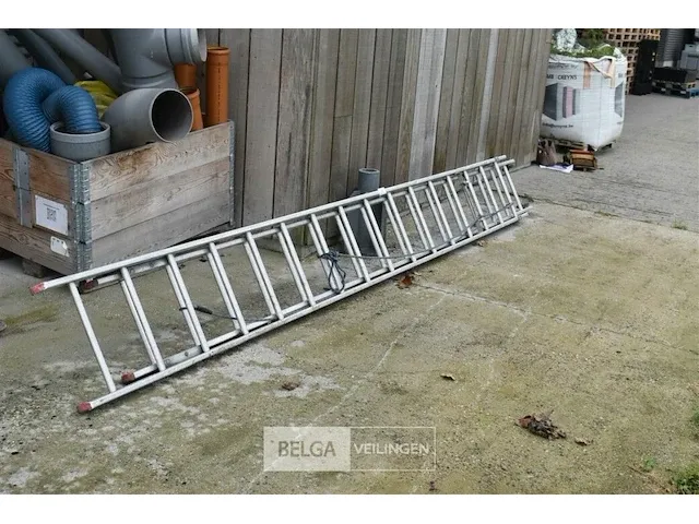 Twee delige alu ladder 2x16 sporten - afbeelding 2 van  4