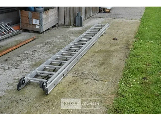 Twee delige alu ladder dirks 2x18 sporten - afbeelding 3 van  4