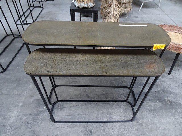 Tweedelige set metalen wandmeubel - afbeelding 2 van  2