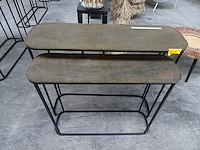 Tweedelige set metalen wandmeubel - afbeelding 2 van  2