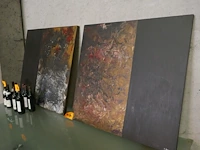 Tweeluik-schilderij op canvas "original painting", getekend - afbeelding 1 van  4