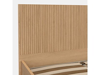 Tweepersoons kistbed 140 x 190 cm met hoofdeinde en bedbodem met lattenbodem en houteffect - afbeelding 6 van  7